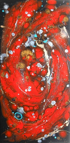 Painting titled "The core 12773" by Mikha, Original Artwork, Lacquer