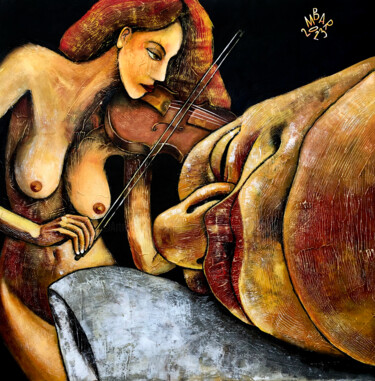 Картина под названием "Sweet dreams" - Mikhail Baranovskiy, Подлинное произведение искусства, Акрил Установлен на Деревянная…