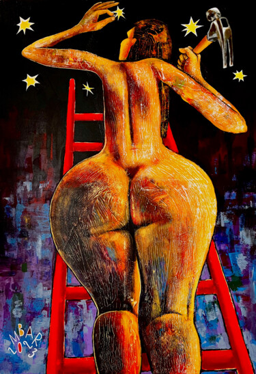 Картина под названием "New star" - Mikhail Baranovskiy, Подлинное произведение искусства, Акрил Установлен на Деревянная рам…