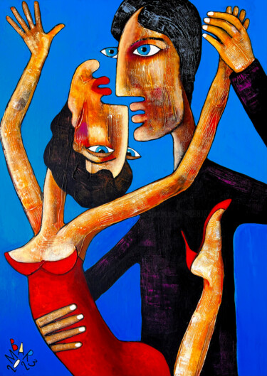 Картина под названием "Shaken, not stirred" - Mikhail Baranovskiy, Подлинное произведение искусства, Акрил Установлен на Дер…