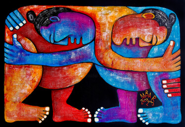 绘画 标题为“Unity of opposites” 由Mikhail Baranovskiy, 原创艺术品, 丙烯 安装在木质担架架上