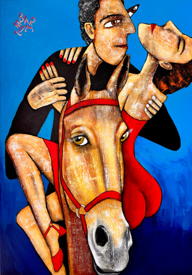 Pintura titulada "My girls" por Mikhail Baranovskiy, Obra de arte original, Acrílico Montado en Bastidor de camilla de madera