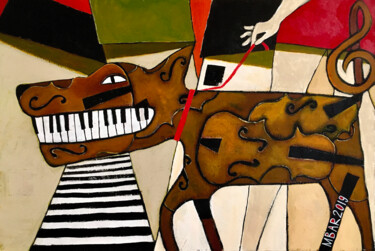 绘画 标题为“Music box I” 由Mikhail Baranovskiy, 原创艺术品, 丙烯 安装在木质担架架上
