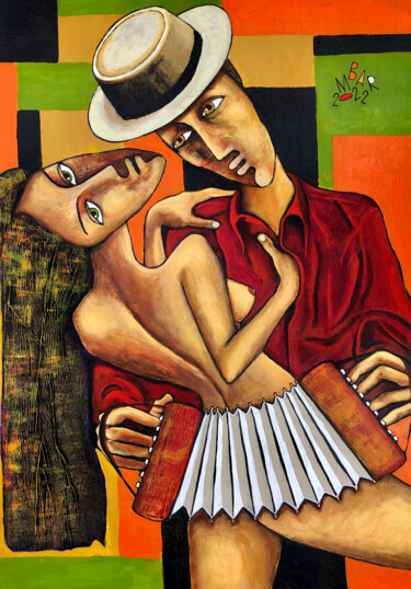 Painting titled "Body and soul" by Mikhail Baranovskiy, Original Artwork, Acrylic Mounted on Wood Stretcher frame