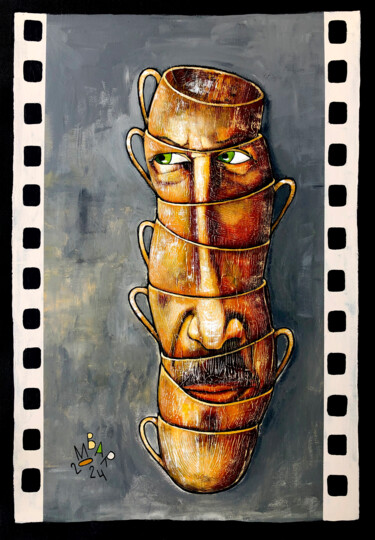 Картина под названием "25th frame" - Mikhail Baranovskiy, Подлинное произведение искусства, Акрил Установлен на Деревянная р…