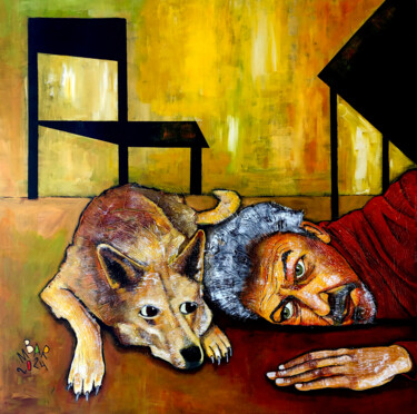 Картина под названием "Just the two of us" - Mikhail Baranovskiy, Подлинное произведение искусства, Акрил Установлен на Дере…