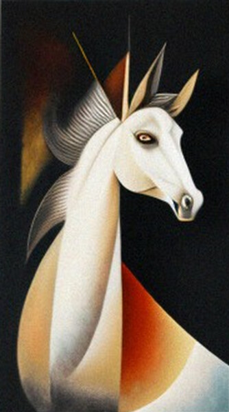Arts numériques intitulée "Horse abstraction17" par Mikhail Deshuk, Œuvre d'art originale, Peinture numérique
