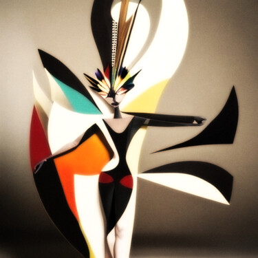Digitale Kunst mit dem Titel "Ballerina16" von Mikhail Deshuk, Original-Kunstwerk, Digitale Malerei