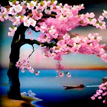Цифровое искусство под названием "Sakura4" - Mikhail Deshuk, Подлинное произведение искусства, Цифровая живопись