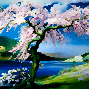 Цифровое искусство под названием "Sakura6" - Mikhail Deshuk, Подлинное произведение искусства, Цифровая живопись