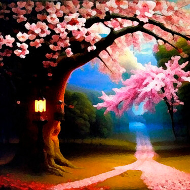 Цифровое искусство под названием "Sakura9" - Mikhail Deshuk, Подлинное произведение искусства, Цифровая живопись