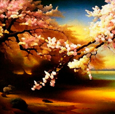 Цифровое искусство под названием "Sakura10" - Mikhail Deshuk, Подлинное произведение искусства, Цифровая живопись