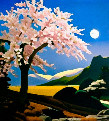 Цифровое искусство под названием "Sakura11" - Mikhail Deshuk, Подлинное произведение искусства, Цифровая живопись