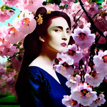 Arts numériques intitulée "Sakura45" par Mikhail Deshuk, Œuvre d'art originale, Peinture numérique