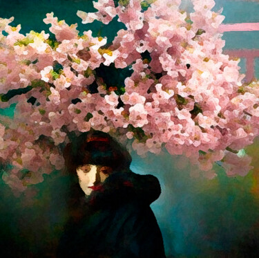 Digital Arts titled "Sakura48" by Mikhail Deshuk, Original Artwork, Digital Painting