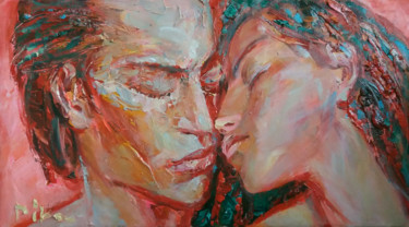Peinture intitulée "Kiss III" par Mikhail Mikora, Œuvre d'art originale, Huile