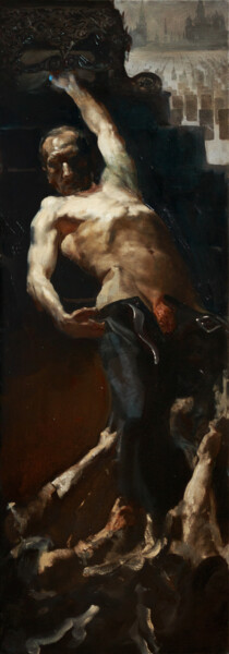Pittura intitolato "Diptych  II. The Te…" da Mikhail Sol, Opera d'arte originale, Olio