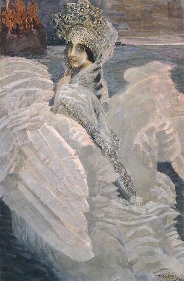 Malerei mit dem Titel "La princesse des cy…" von Mikhaïl Vroubel, Original-Kunstwerk, Öl