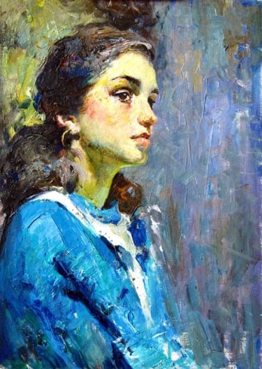 Картина под названием ""Mariami"" - Mikhail Gabunia, Подлинное произведение искусства, Масло