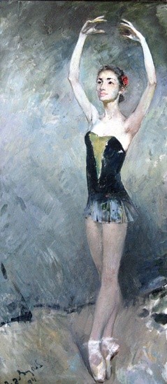 Картина под названием "Ballerina" - Mikhail Gabunia, Подлинное произведение искусства, Масло