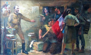 Картина под названием "''Boris Dzneladze"" - Mikhail Gabunia, Подлинное произведение искусства, Масло