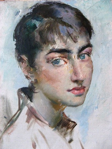 Painting titled ""Irakli"" by Mikhail Gabunia, Original Artwork, Oil
