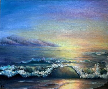 Картина под названием "Моё море." - Mikhailova, Подлинное произведение искусства, Акрил Установлен на картон
