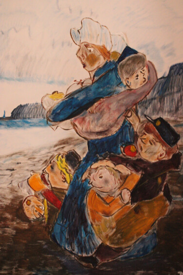 Pintura titulada "Waiting for the sai…" por Mikhey Chikov, Obra de arte original, Acrílico