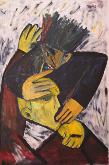 Schilderij getiteld "Depression" door Mikhey Chikov, Origineel Kunstwerk, Acryl