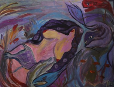 Malerei mit dem Titel "The birth of Venus" von Mikhey Chikov, Original-Kunstwerk, Acryl