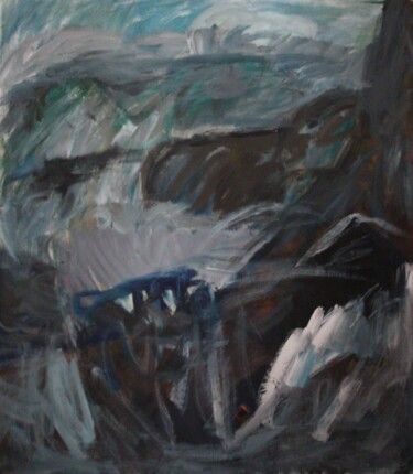 Ζωγραφική με τίτλο "Storm" από Mikhey Chikov, Αυθεντικά έργα τέχνης, Ακρυλικό