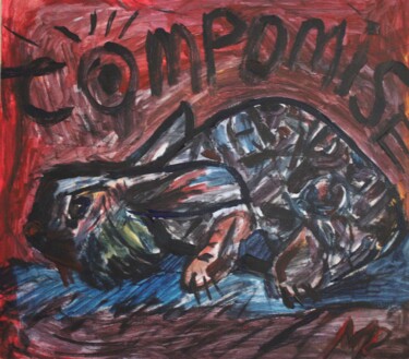 Peinture intitulée "Compromise" par Mikhey Chikov, Œuvre d'art originale, Acrylique