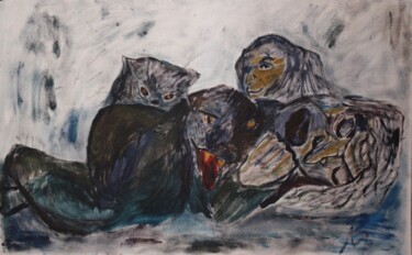 Pittura intitolato "Siesta" da Mikhey Chikov, Opera d'arte originale, Acrilico
