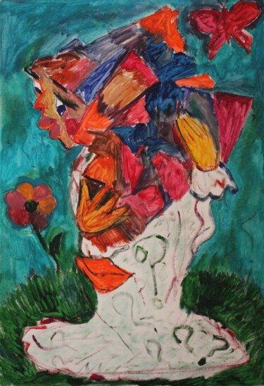 Pintura intitulada "L. Girls" por Mikhey Chikov, Obras de arte originais, Acrílico