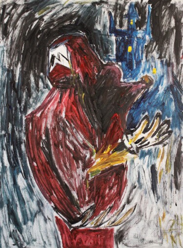 Pittura intitolato "Alien" da Mikhey Chikov, Opera d'arte originale, Acrilico