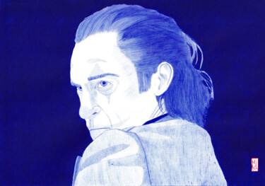 Drawing titled "Joker" by Mikael Schneider, Original Artwork, Gel pen