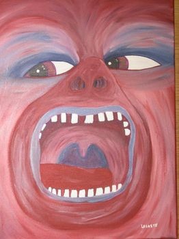 Peinture intitulée "La peur 2" par Michel Lacoste, Œuvre d'art originale