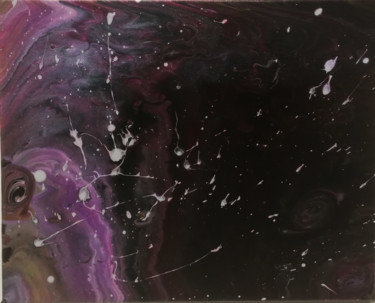 Peinture intitulée "Une nuit de cosmos" par Mickael Cottencin, Œuvre d'art originale, Acrylique