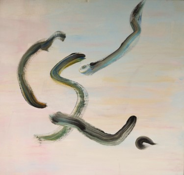 Peinture intitulée "Danse avec les sign…" par Alain Mila, Œuvre d'art originale, Acrylique
