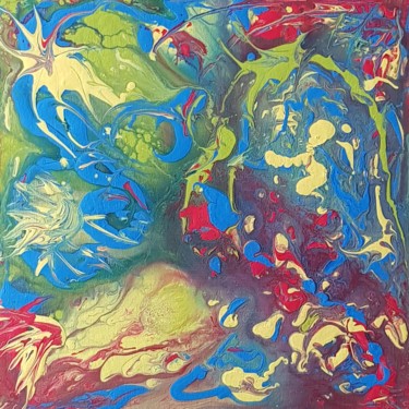 Malerei mit dem Titel ""Cosmos"" von Liudmila Bergès, Original-Kunstwerk, Acryl