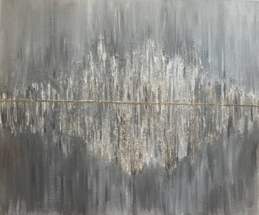 Malerei mit dem Titel ""Gray Mirror: Delvi…" von Mila Frolova, Original-Kunstwerk, Acryl