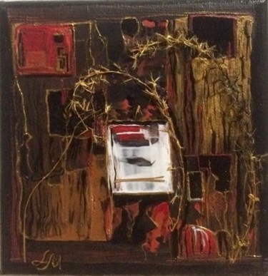 Colagens intitulada "Страсть и боль" por Liudmila Meneses, Obras de arte originais, Acrílico