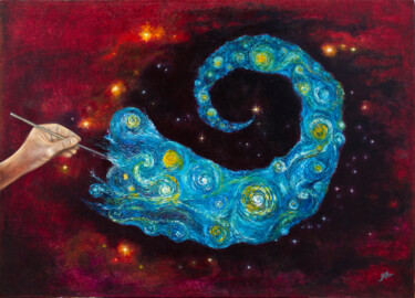 Картина под названием "Master's hand" - Mila Moroko, Подлинное произведение искусства, Масло Установлен на Деревянная рама д…