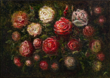 Painting titled "Baroque" by Mila Moroko, Original Artwork, Oil Mounted on Wood Stretcher frame