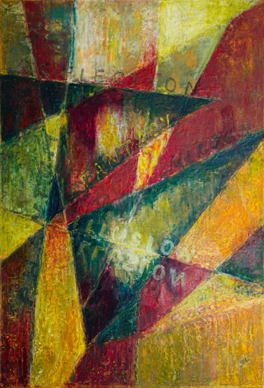 Картина под названием "Reflection" - Mila Moroko, Подлинное произведение искусства, Масло Установлен на Деревянная рама для…
