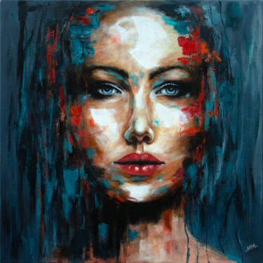 Картина под названием "Follow Me" - Mila Moroko, Подлинное произведение искусства, Масло Установлен на Деревянная рама для н…