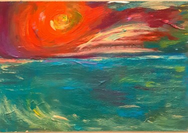Peinture intitulée "Море" par Mila Smagliy, Œuvre d'art originale, Acrylique