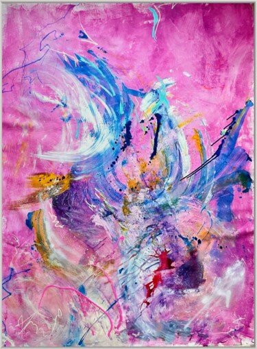 Peinture intitulée "BLUEBERRY BREAKFAST" par Mila Stone, Œuvre d'art originale, Acrylique