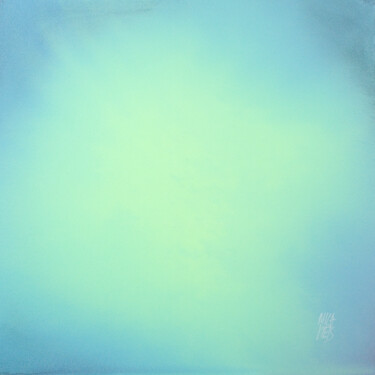 Painting titled "The Beginning Sky B…" by Mila Weis, Original Artwork, Acrylic Mounted on Wood Stretcher frame