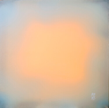 Peinture intitulée "The Beginning Peach…" par Mila Weis, Œuvre d'art originale, Acrylique Monté sur Châssis en bois